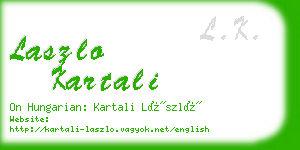 laszlo kartali business card